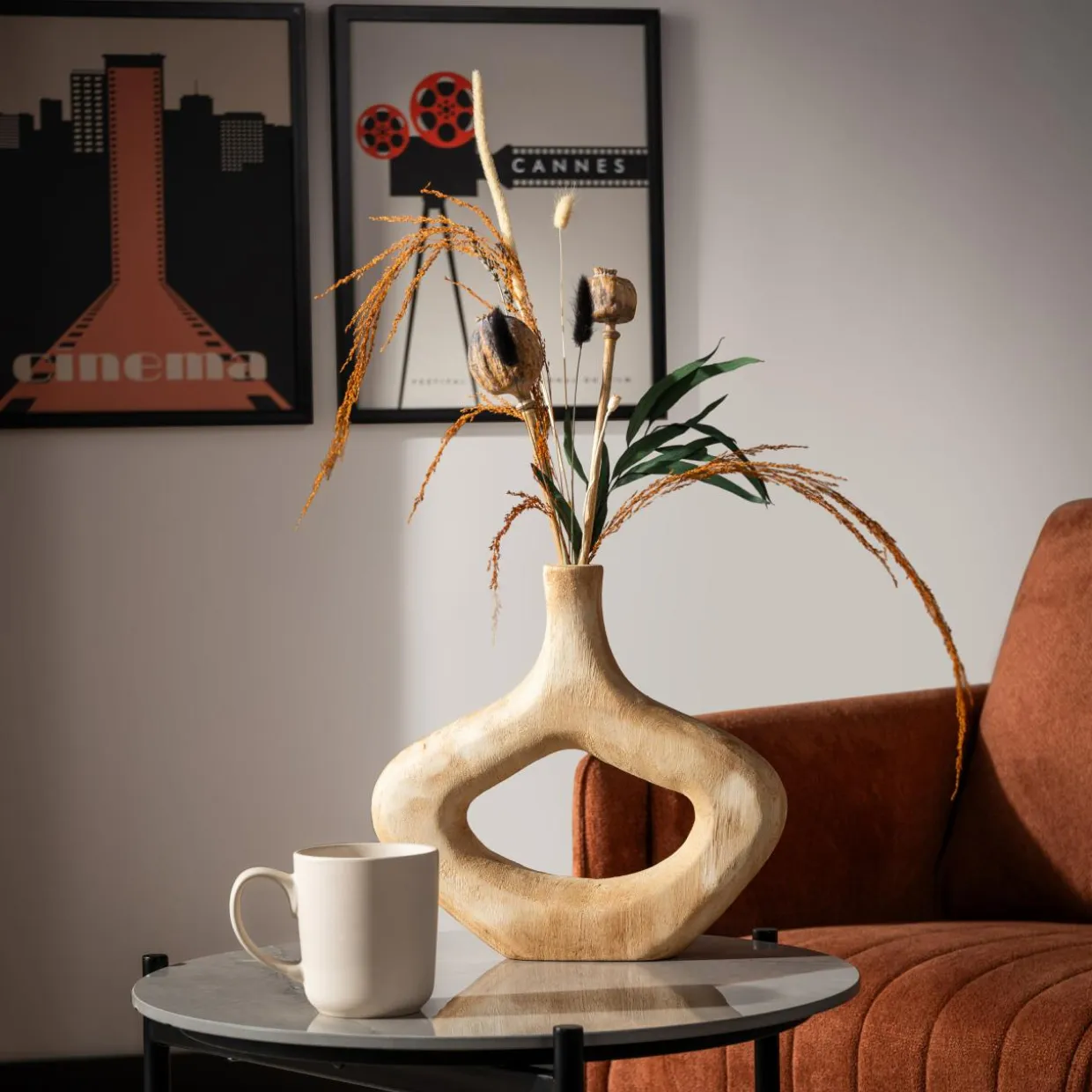 Wazon drewniany z dziurką 28 cm