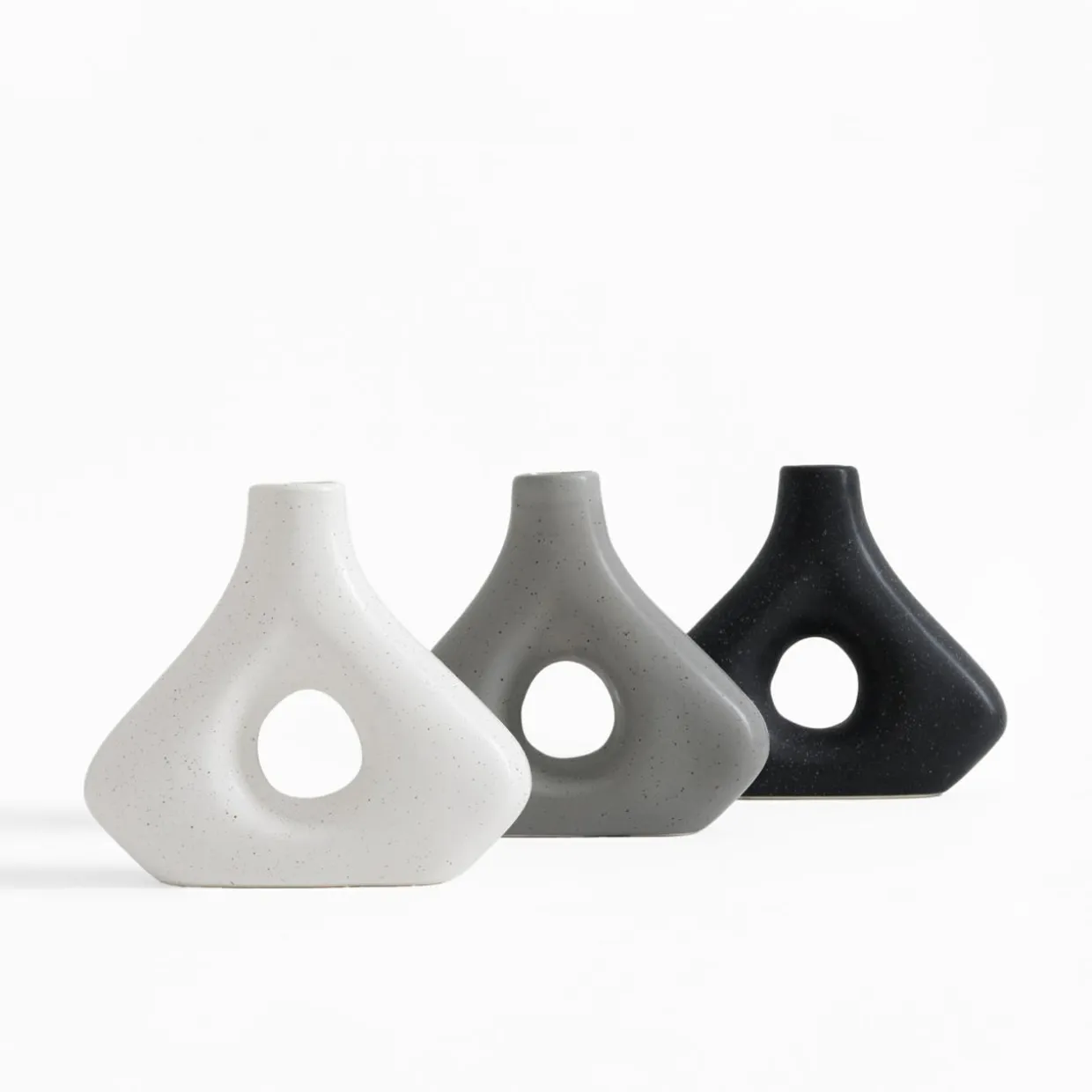 Wazon geometryczny biały 20 cm