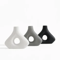 Wazon geometryczny szary 20 cm