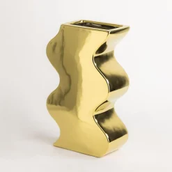 Wazon geometryczny złoty 25 cm