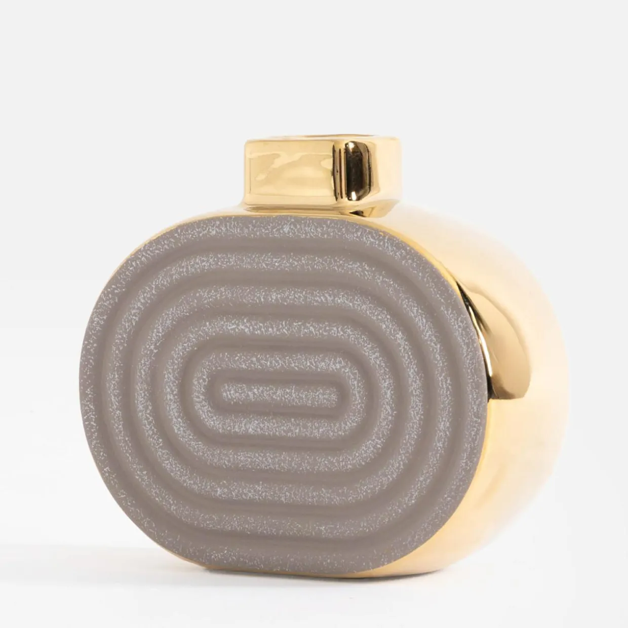 Wazon glamour szaro-złoty 15 cm