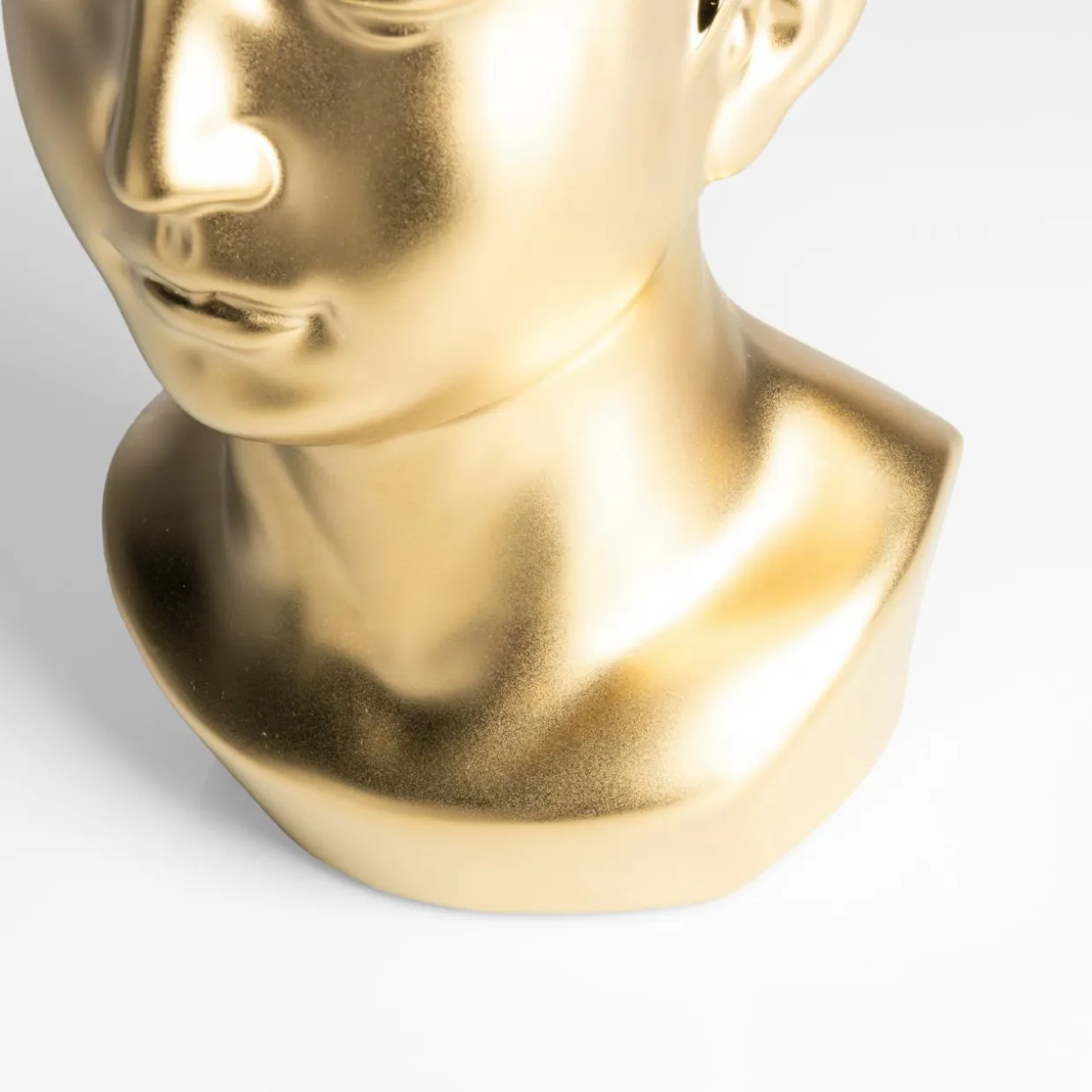 Wazon głowa w stylu greckim złoty 25 cm