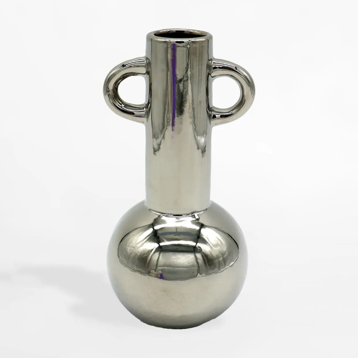 Wazon klasyczny srebrny 19,5 cm