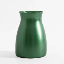 Wazon metaliczny zielony SIGNE 20 cm