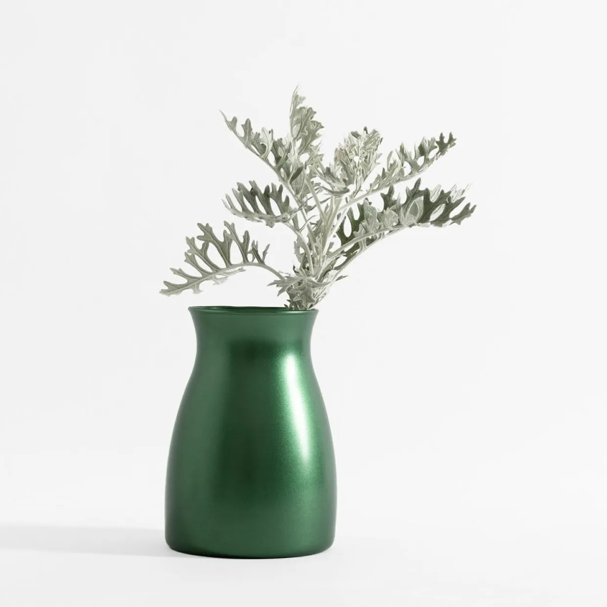 Wazon metaliczny zielony SIGNE 20 cm