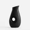 Wazon nowoczesny czarny 24,5 cm