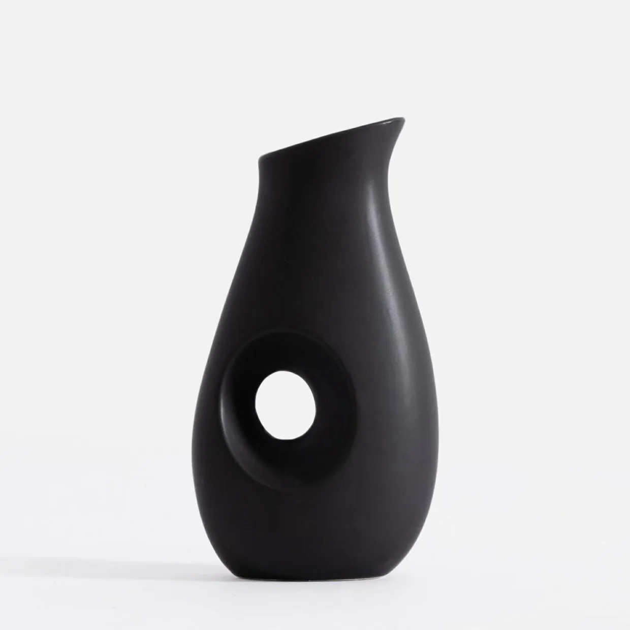 Wazon nowoczesny czarny 24,5 cm