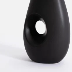 Wazon nowoczesny czarny 24,5 cm