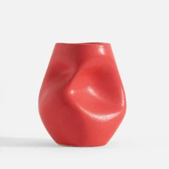 Wazon nowoczesny czerwony 15 cm