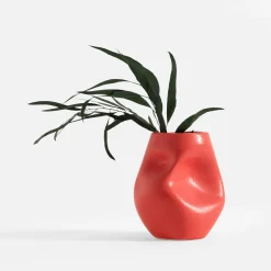 Wazon nowoczesny czerwony 15 cm