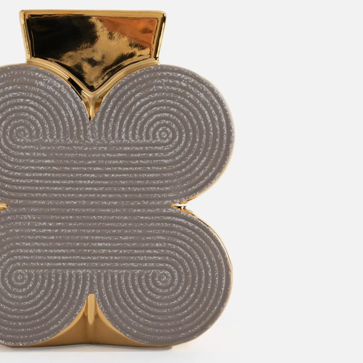 Wazon nowoczesny szaro-złoty 15 cm