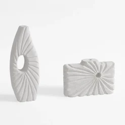 Wazon żłobiony biały 18 cm