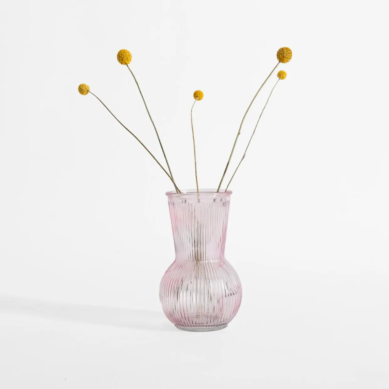 Wazon różowy prążkowany 17,5 cm