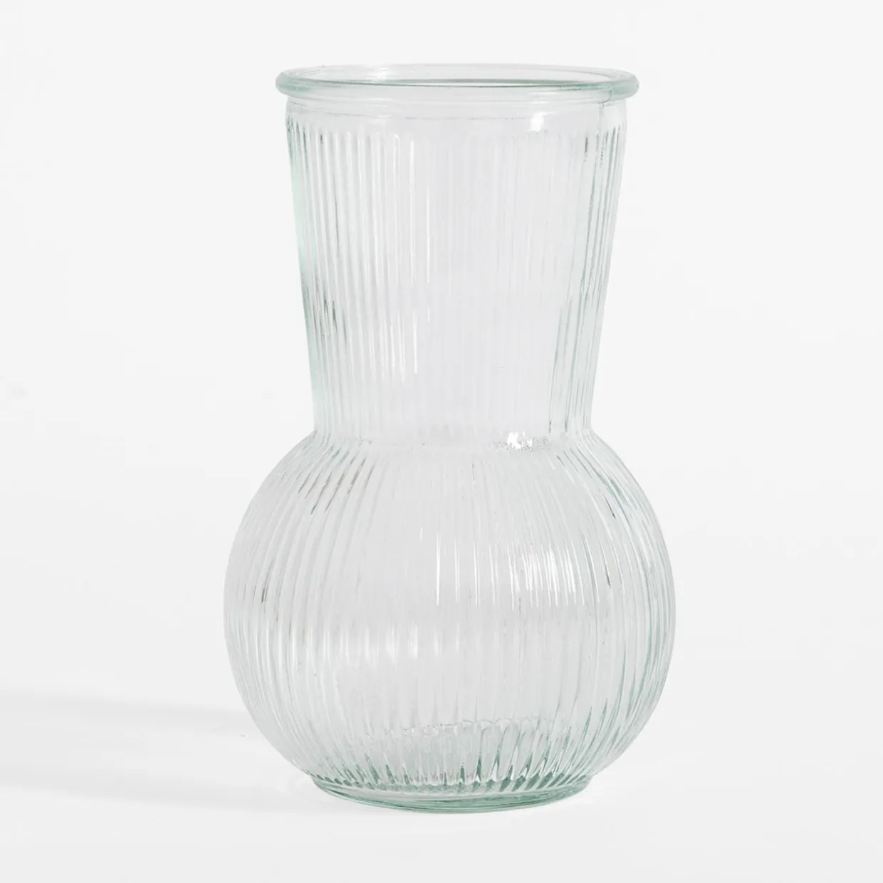 Wazon szklany prążkowany 17,5 cm