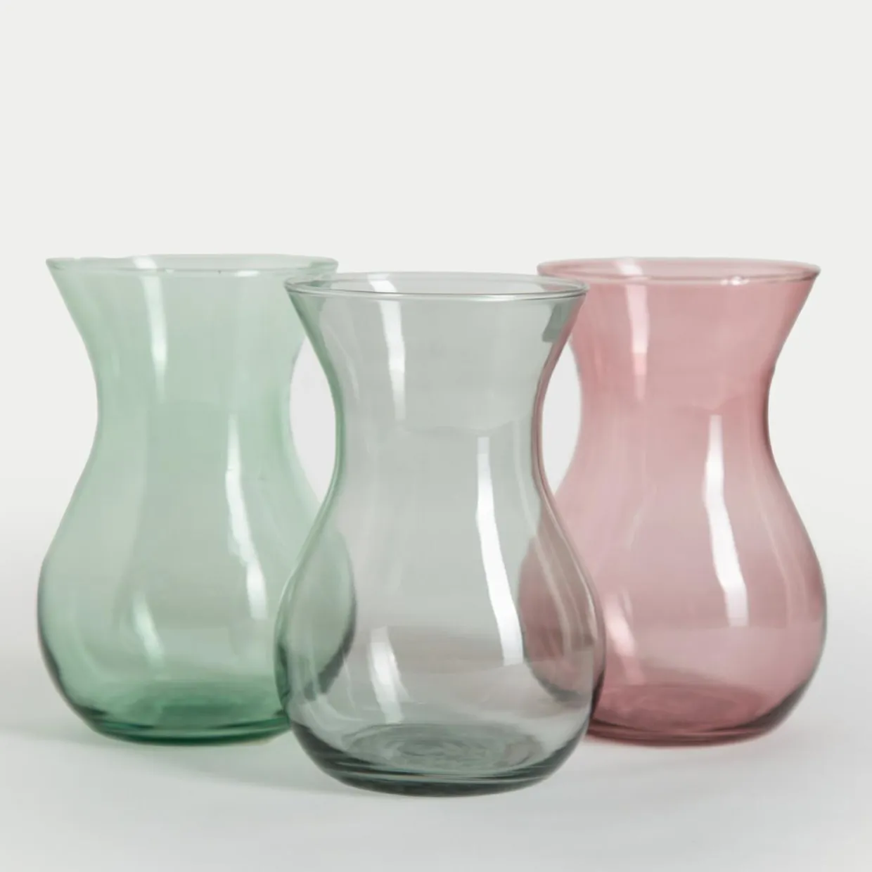 Wazon transparentny różowy ASTA 18 cm