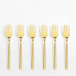 Widelczyki do ciasta COMO GOLD, 6 sztuk