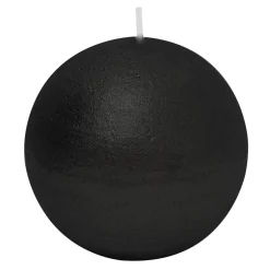 Świeca kula czarna RUSTIC 8 cm