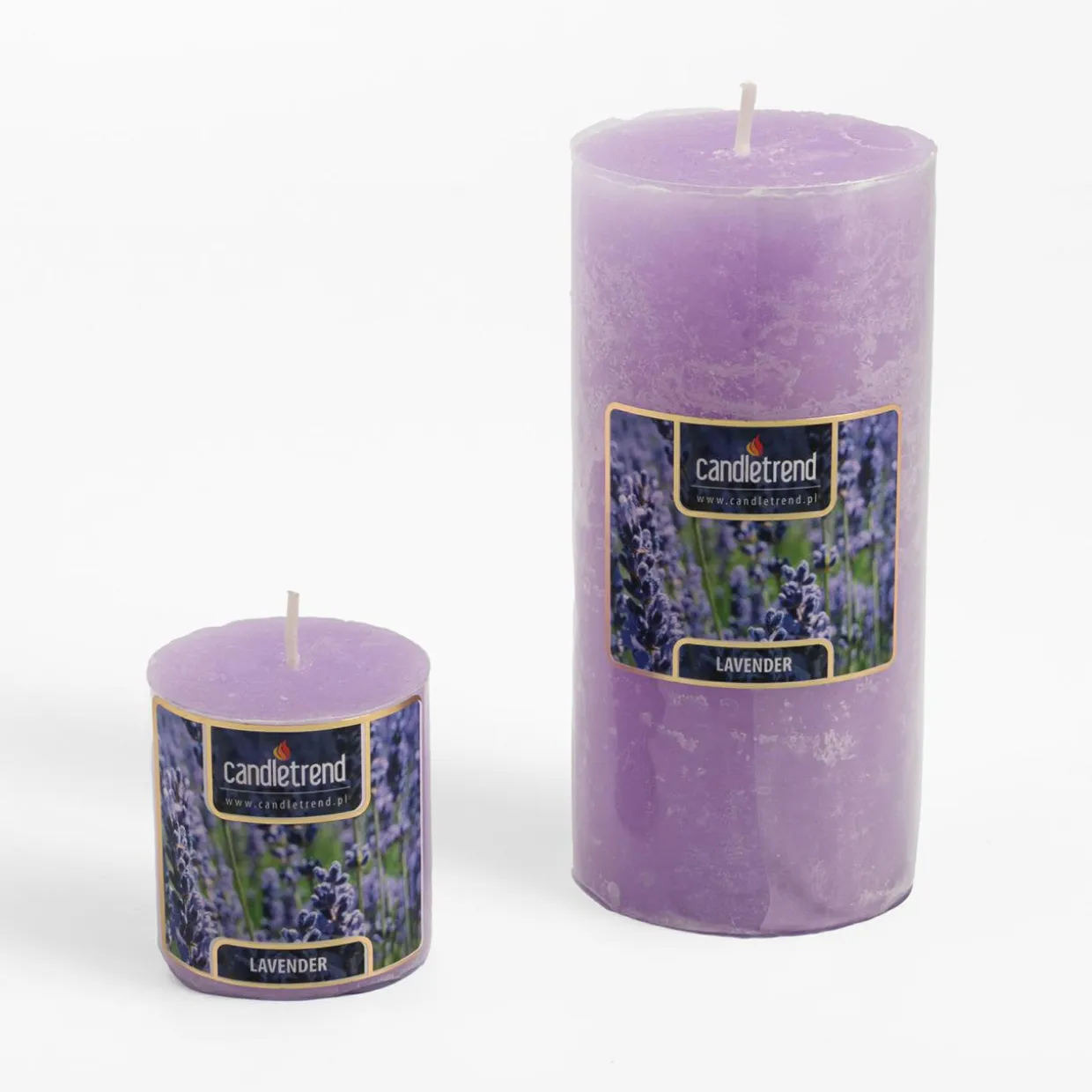 Świeca walec LAVENDER 6,5x14 cm