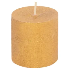 Świeca walec złota RUSTIC 5 cm