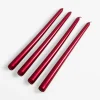 Świece stożkowe czerwone 30 cm, 4 sztuki