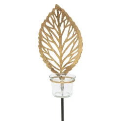 Świecznik metalowy LIŚĆ na 1 tealighta 45 cm