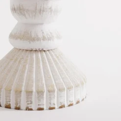 Świecznik na jedną świecę biały 27 cm