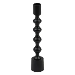 Świecznik na jedną świecę czarny 23 cm