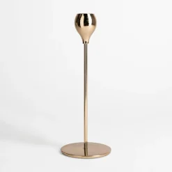 Świecznik na pojedynczą świeczkę złoty 22 cm