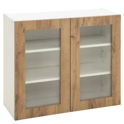 Witryna BASIC PLUS BP/G80W dąb craft złoty