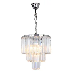 Żyrandol chrom AMEDEO 29 cm