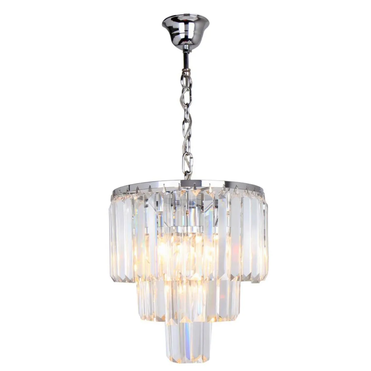 Żyrandol chrom AMEDEO 29 cm