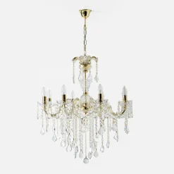 Żyrandol świecznikowy retro złoty CHATEAU 70 cm