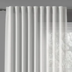 Zasłona do salonu biała BASIC 145x300 cm