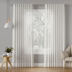 Zasłona do salonu biała BASIC 145x250 cm