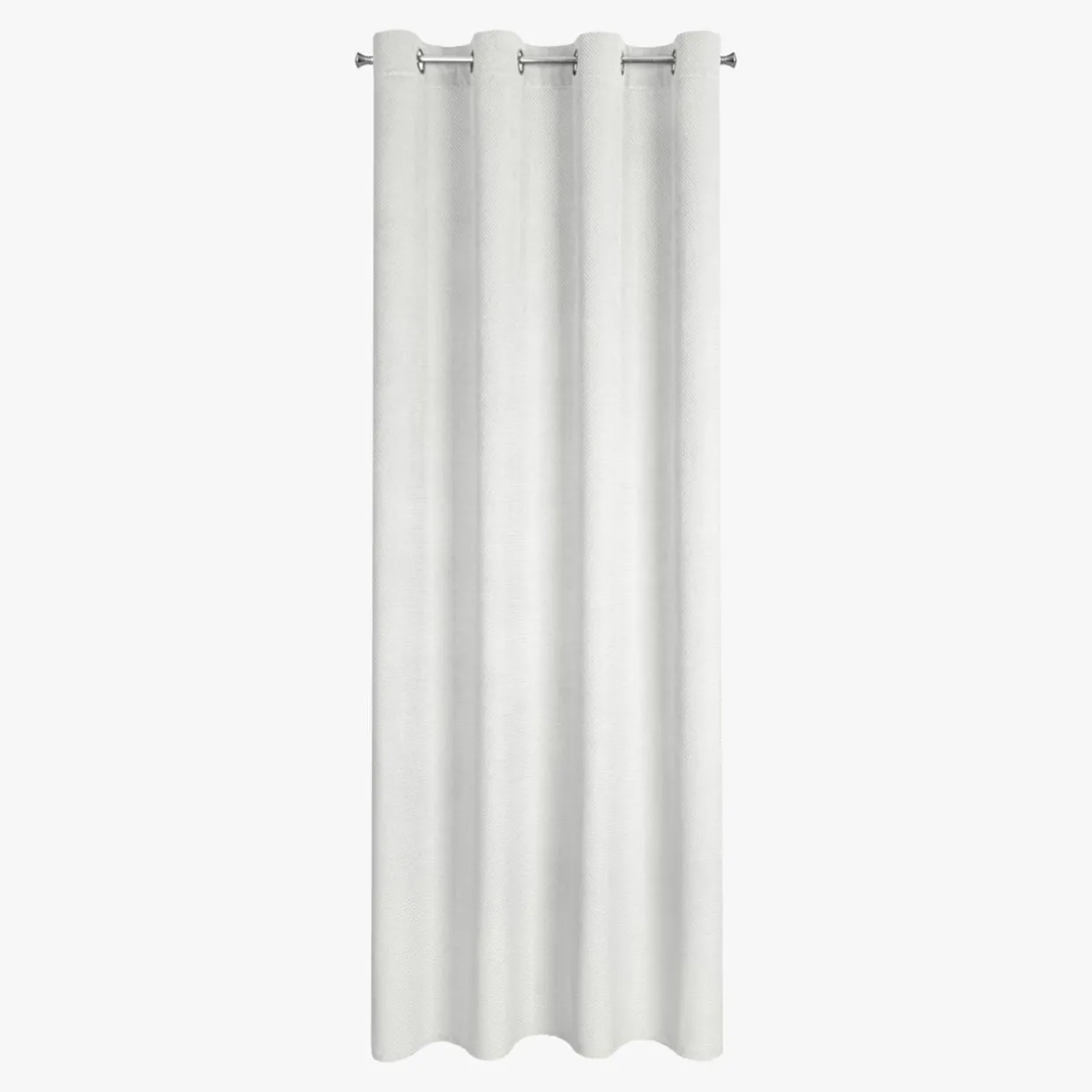 Zasłona do salonu welwetowa biała ELIZA 140x250 cm