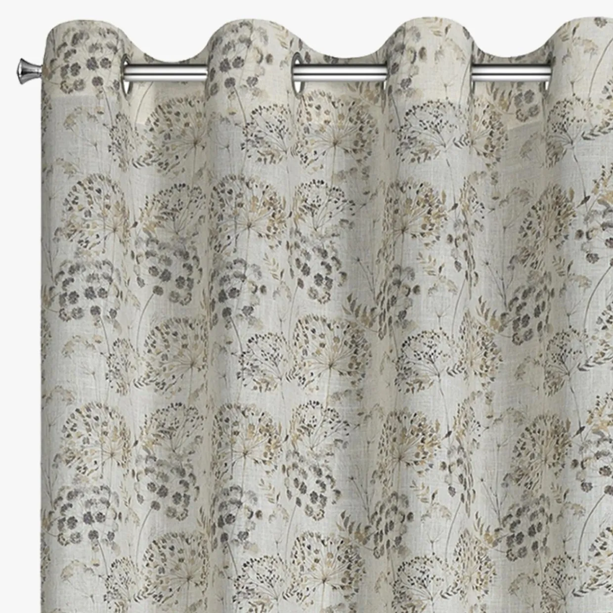Zasłona do salonu z dodatkiem lnu naturalna MIRA 140x250 cm