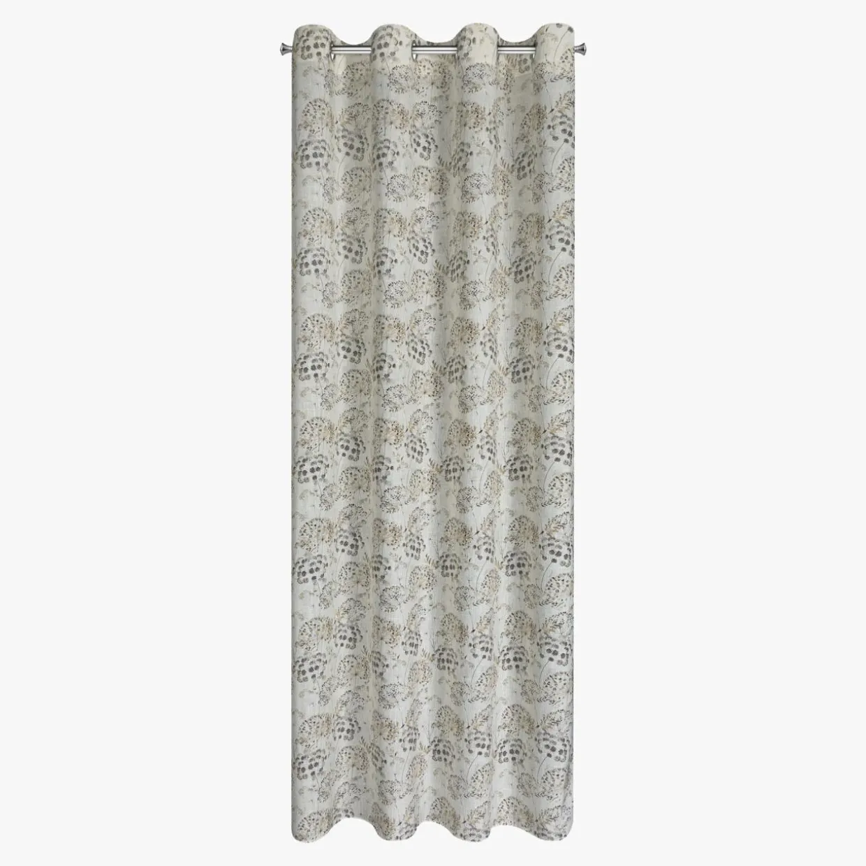 Zasłona do salonu z dodatkiem lnu naturalna MIRA 140x250 cm