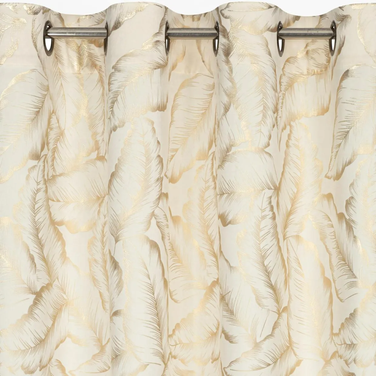 Zasłona na przelotkach kremowa MILENA 140x250 cm