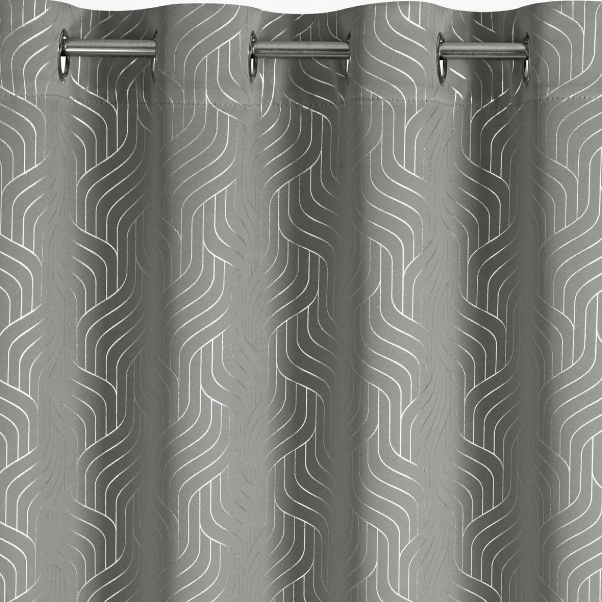 Zasłona przelotkach srebrna OLETA 140x250 cm