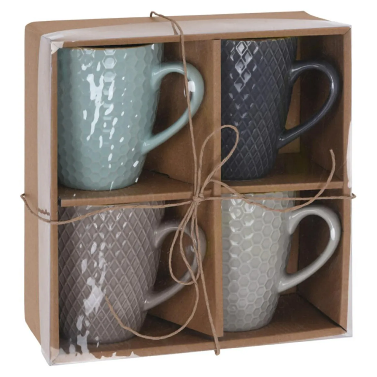 Zestaw 4 kubków ceramicznych 300 ml