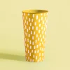 Zestaw 4 kubków plastikowych żółty 400 ml