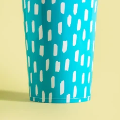 Zestaw 4 kubków plastikowych niebieski 400 ml