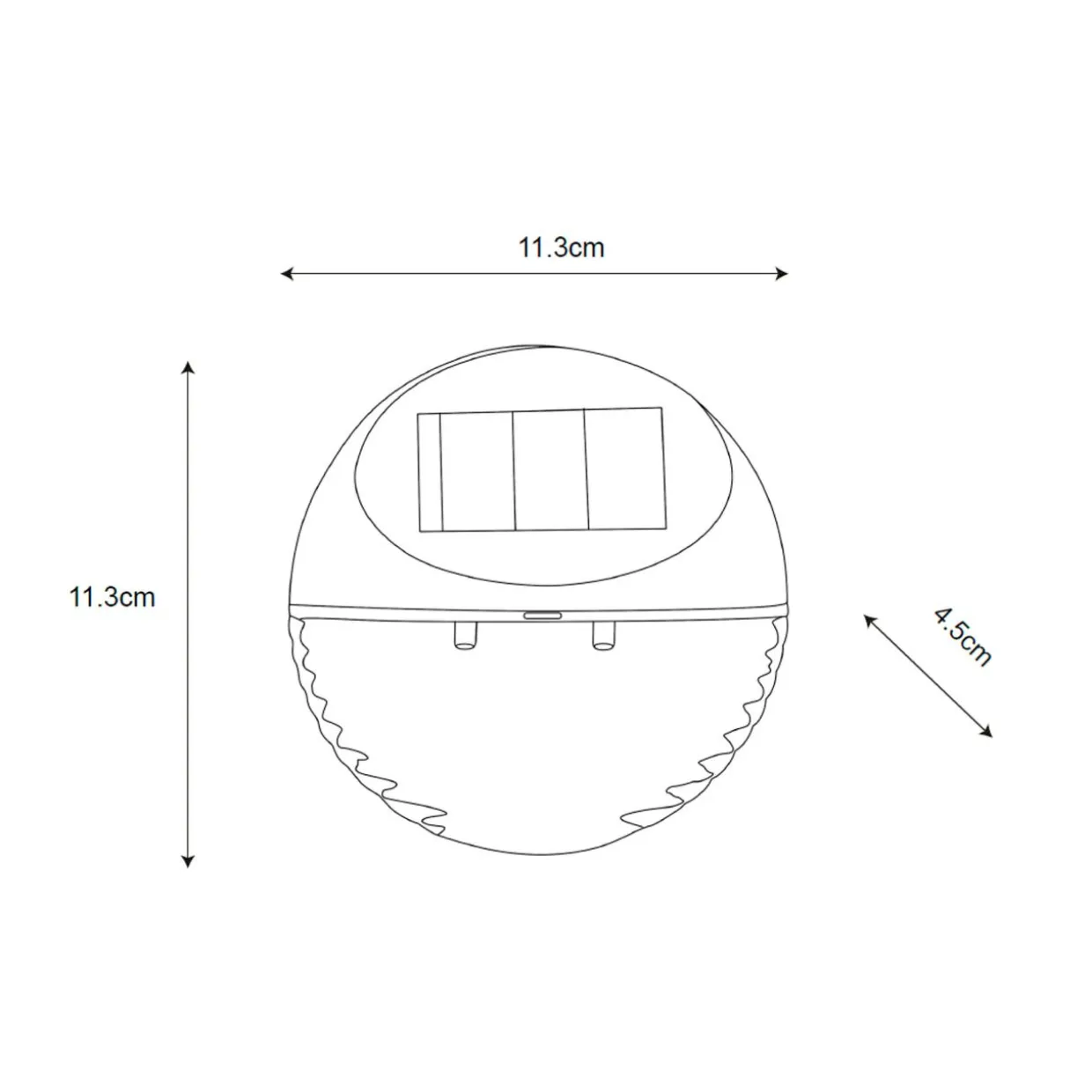 Zestaw 3 lampek solarnych LED czarnych IP44