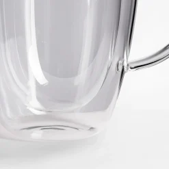 Zestaw 2 szklanek termicznych z podwójną ścianką z uchem 400 ml