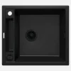 Zlewozmywak granitowy 1-komorowy MAGNETIC ZRM N103 czarny mat