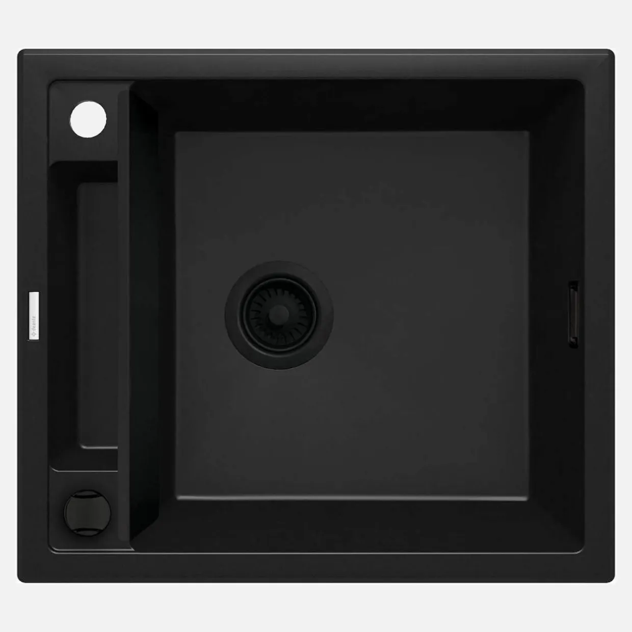 Zlewozmywak granitowy 1-komorowy MAGNETIC ZRM N103 czarny mat